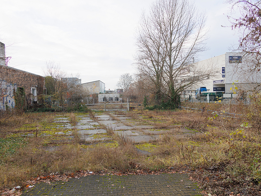 Grundstück mit Betonplatten