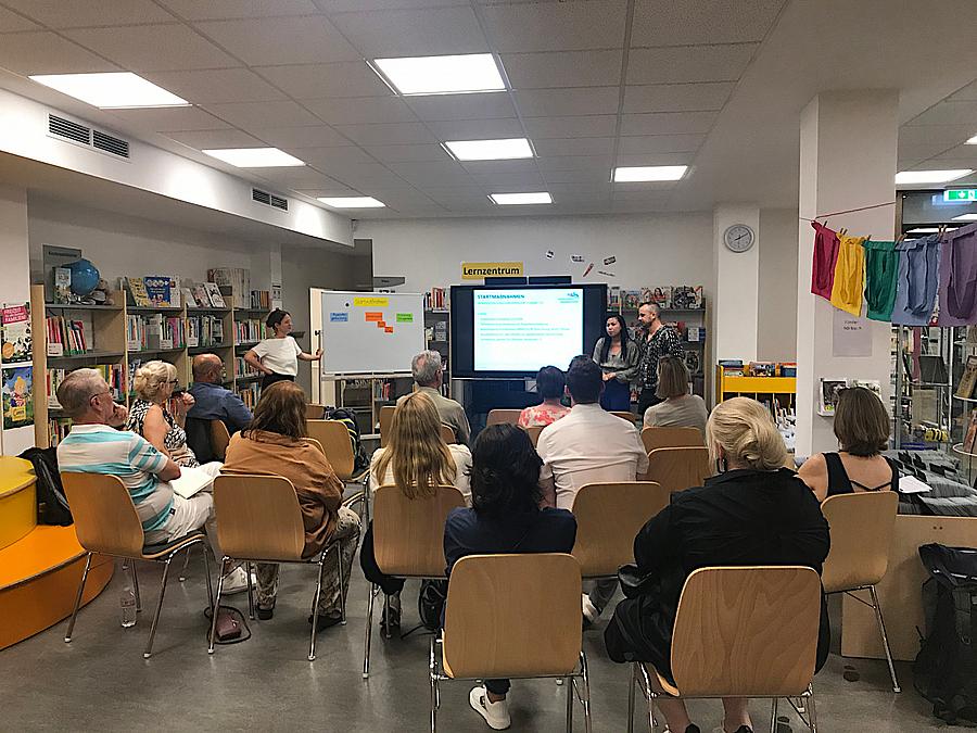 Präsentation auf Meeting in größerem Raum