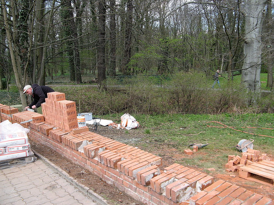 Die Einfriedung wird erneuert